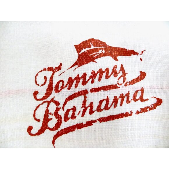 Tommy Bahama Relax 100% Linen Button Front Shirt Striped Ivory Yellow XXL - Picture 6 of 7